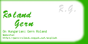 roland gern business card